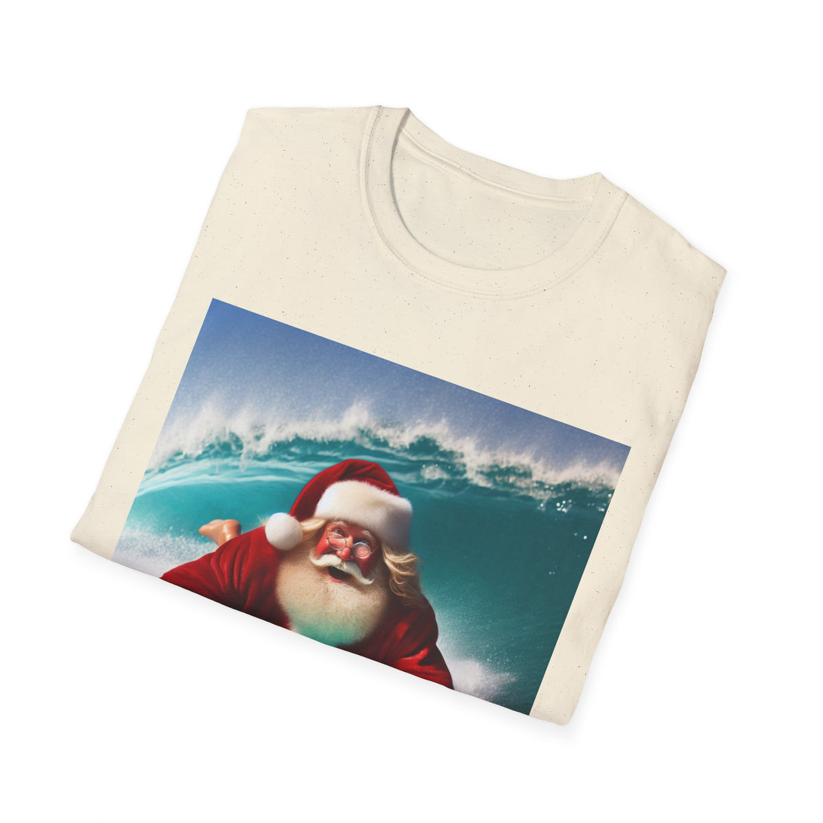 Surfing Santa T-Shirt — Funny Christmas Surf Holiday Tee