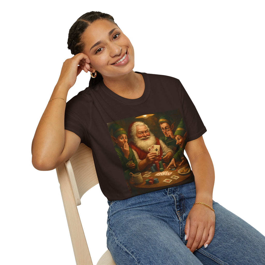 Santa Poker Night Christmas T-Shirt