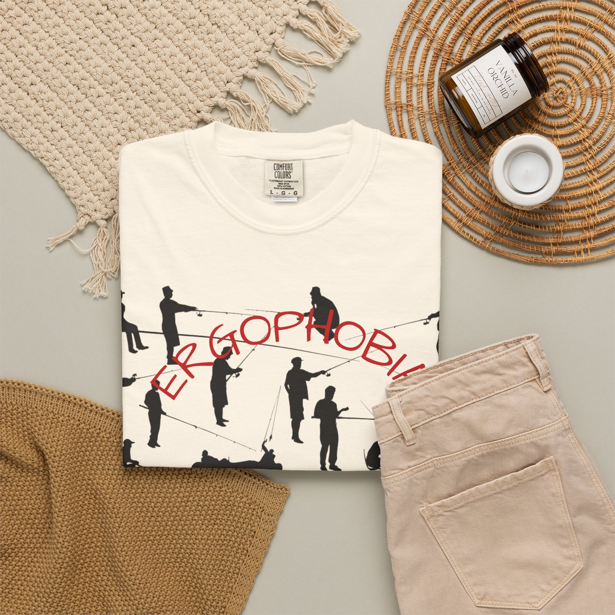 Different Styles of Fishing Garment-Dyed T-Shirt