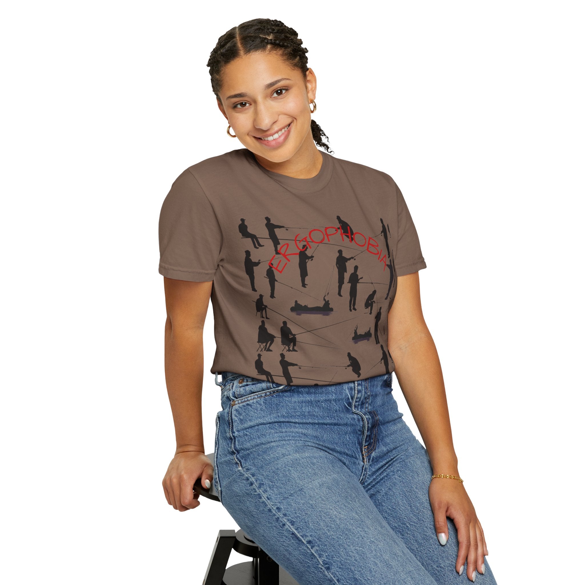 Different Styles of Fishing Garment-Dyed T-Shirt