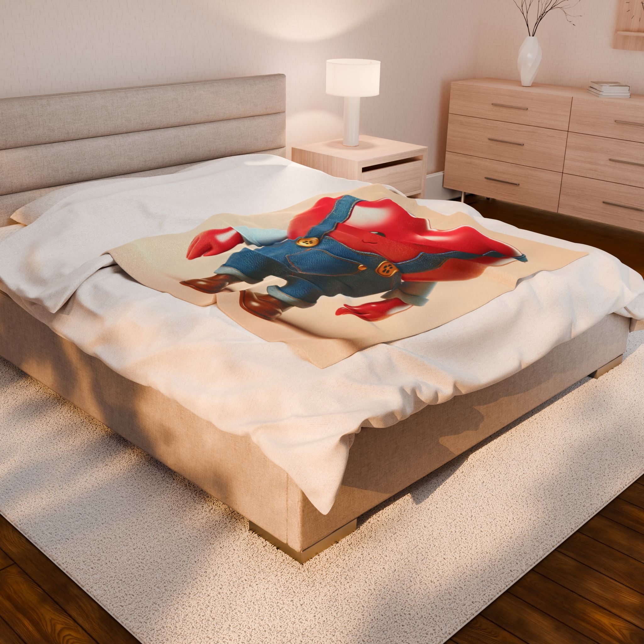 Velveteen Plush Blanket - Heart