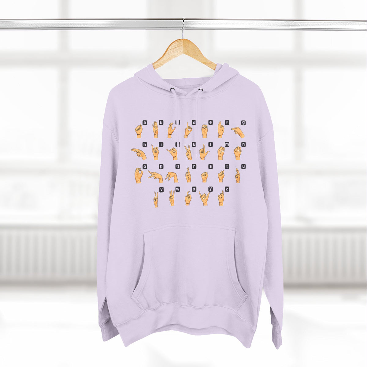 Three-Panel Fleece Hoodie