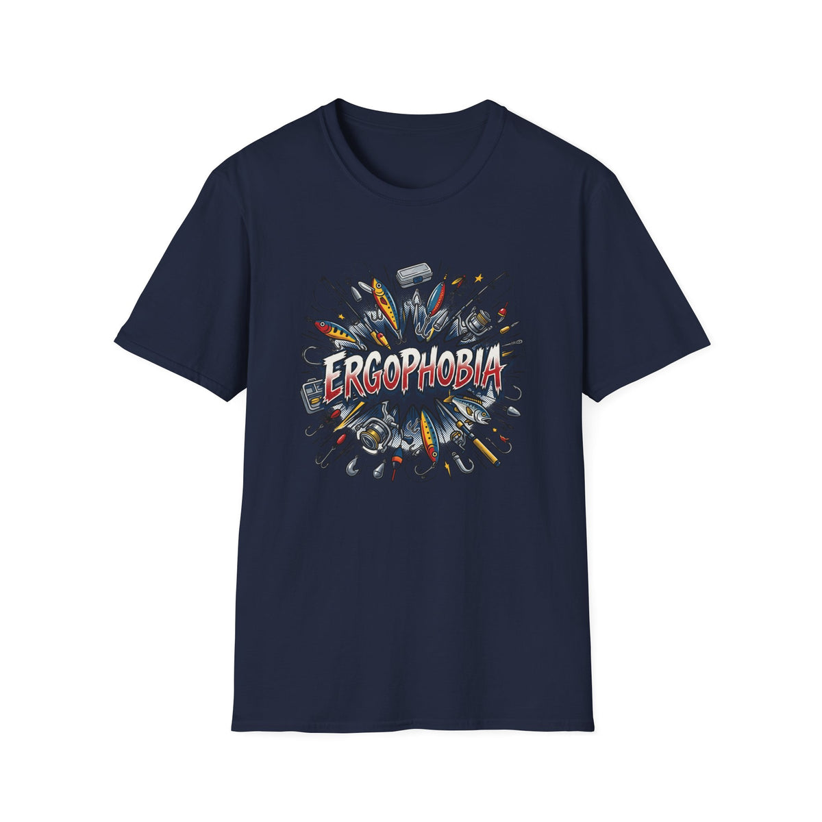 Ergophobia Comic Burst T-Shirt — Funny Anxiety Awareness Tee