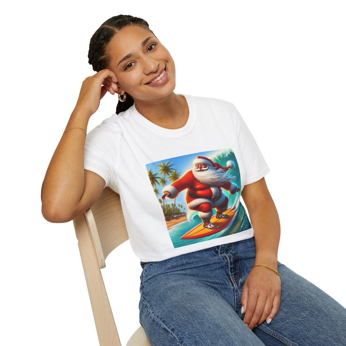 Surfing Santa Christmas T-Shirt