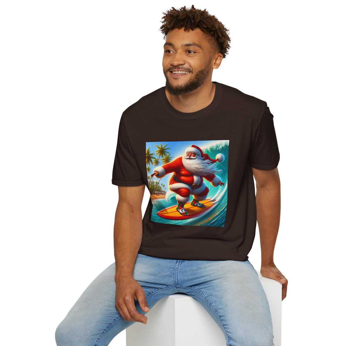 Surfing Santa Christmas T-Shirt