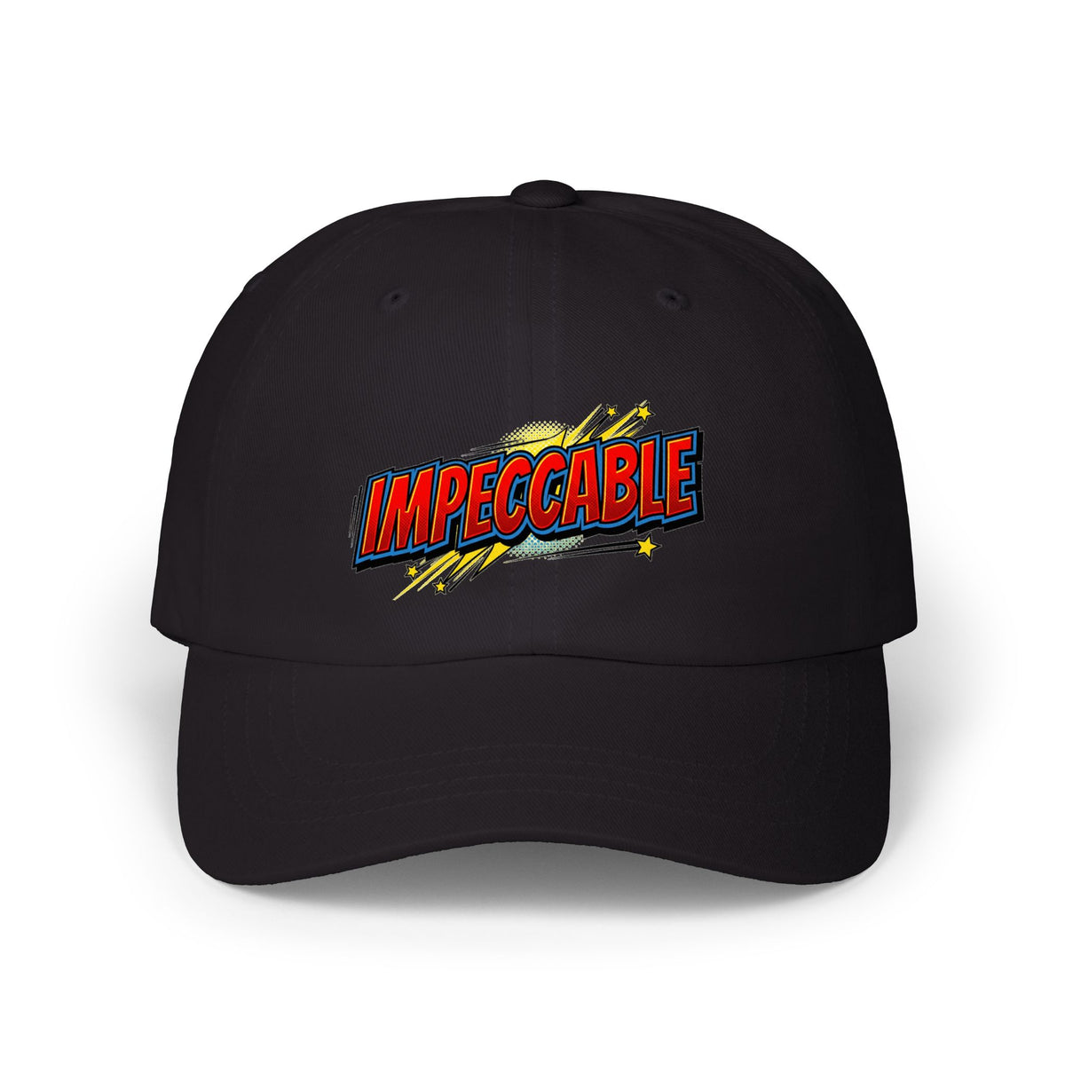 Impeccable Dad Cap – Retro Comic Graphic Baseball Hat