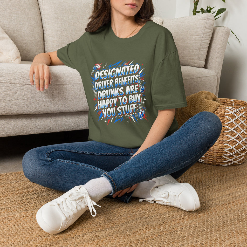 “Designated Driver” Graphic T‑Shirt — Retro Comic Pop Art Tee