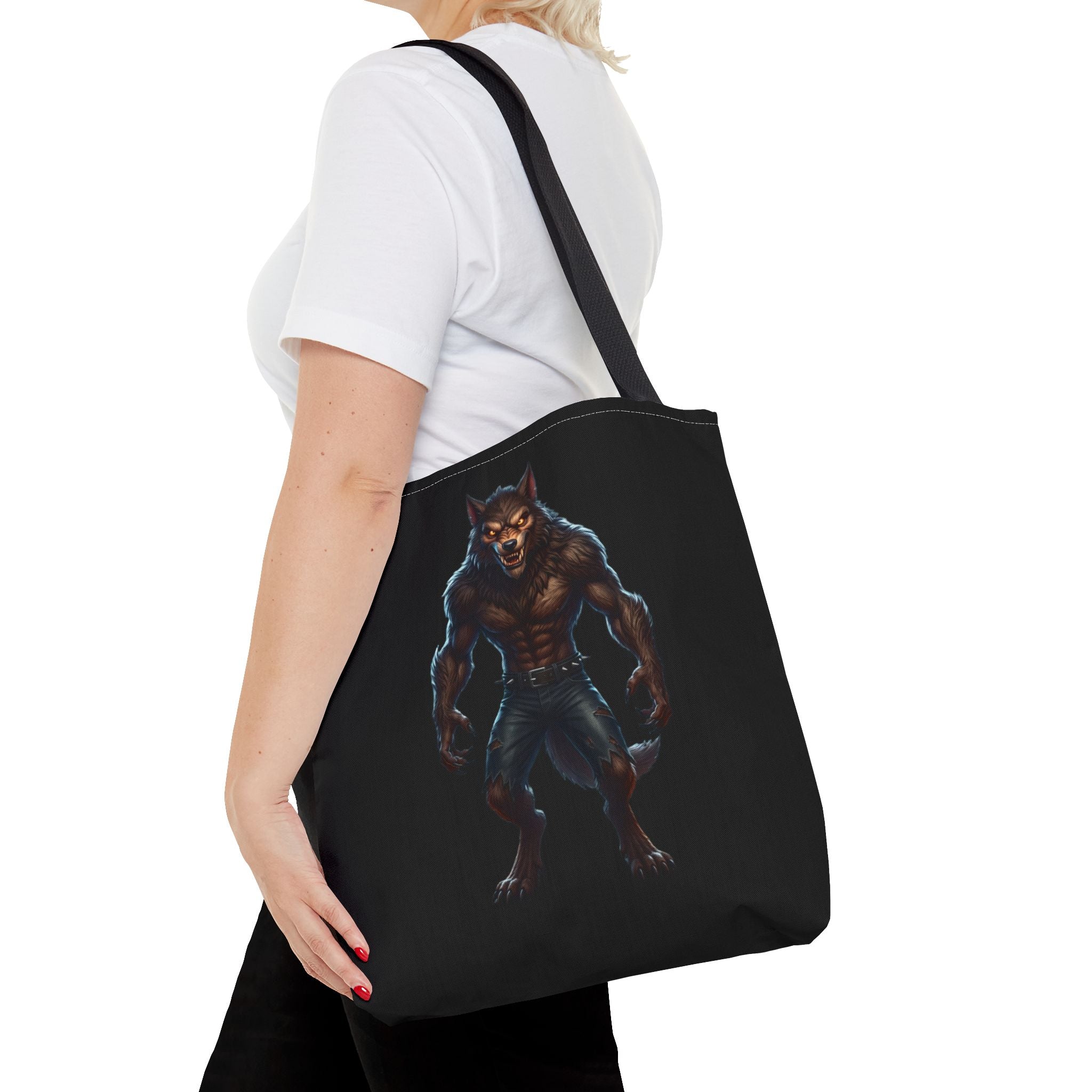 Werewolf Tote Bag — Dark Fantasy Creature Shopper