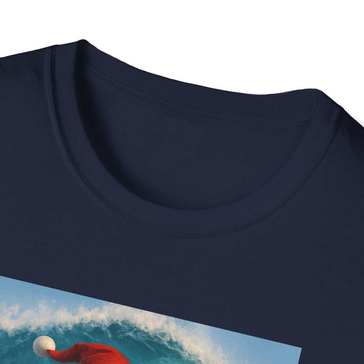 Santa Surfing T-Shirt — Retro Santa and Reindeer Surf Holiday Tee
