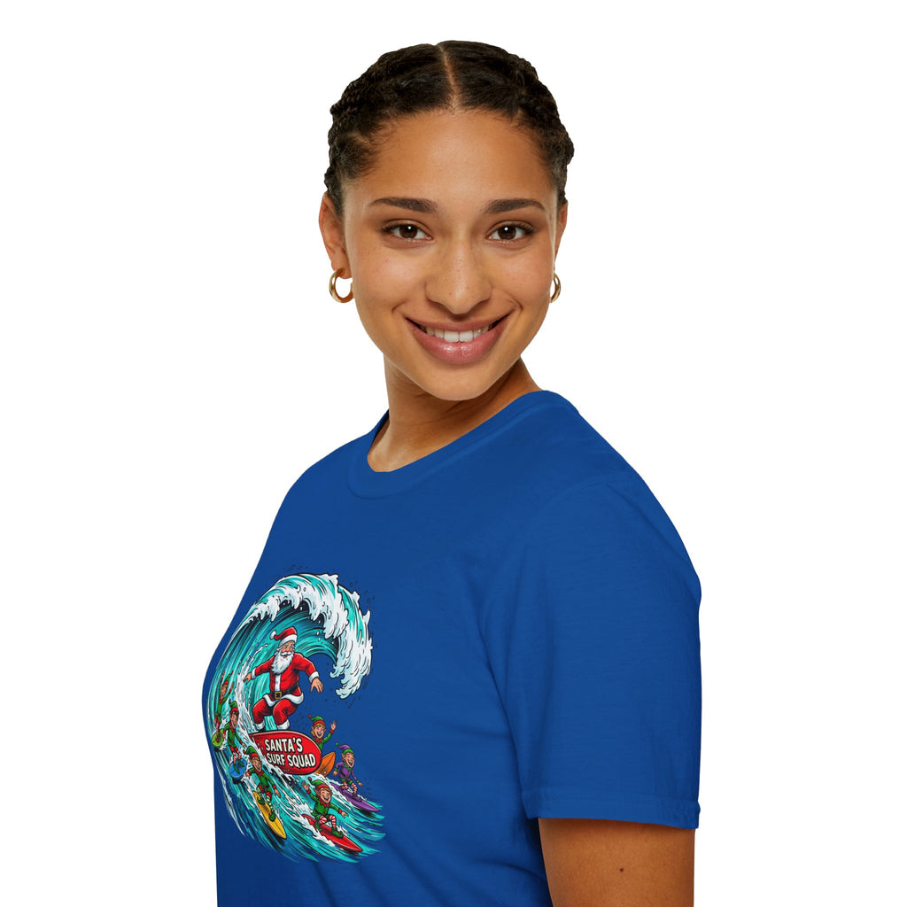 Santa’s Surf Christmas T-Shirt – Tropical Holiday Gift