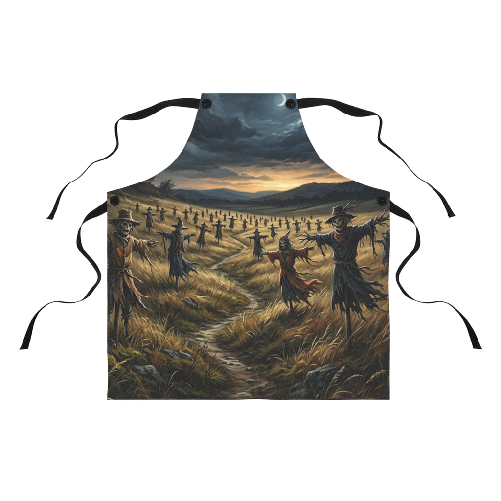 Scarecrow Field Apron — Halloween Harvest Kitchen Apron