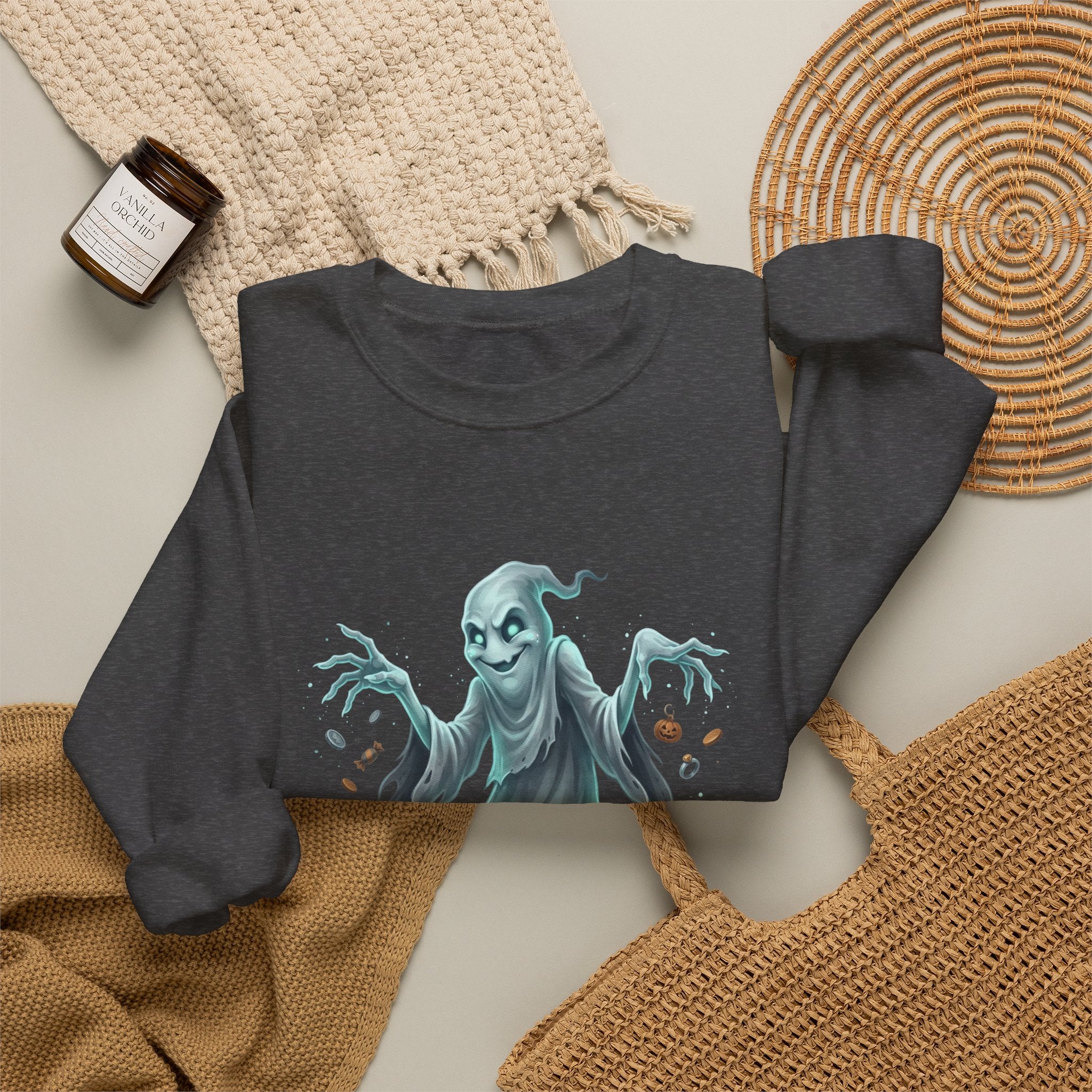 Mischief Ghost Halloween Crewneck Sweatshirt