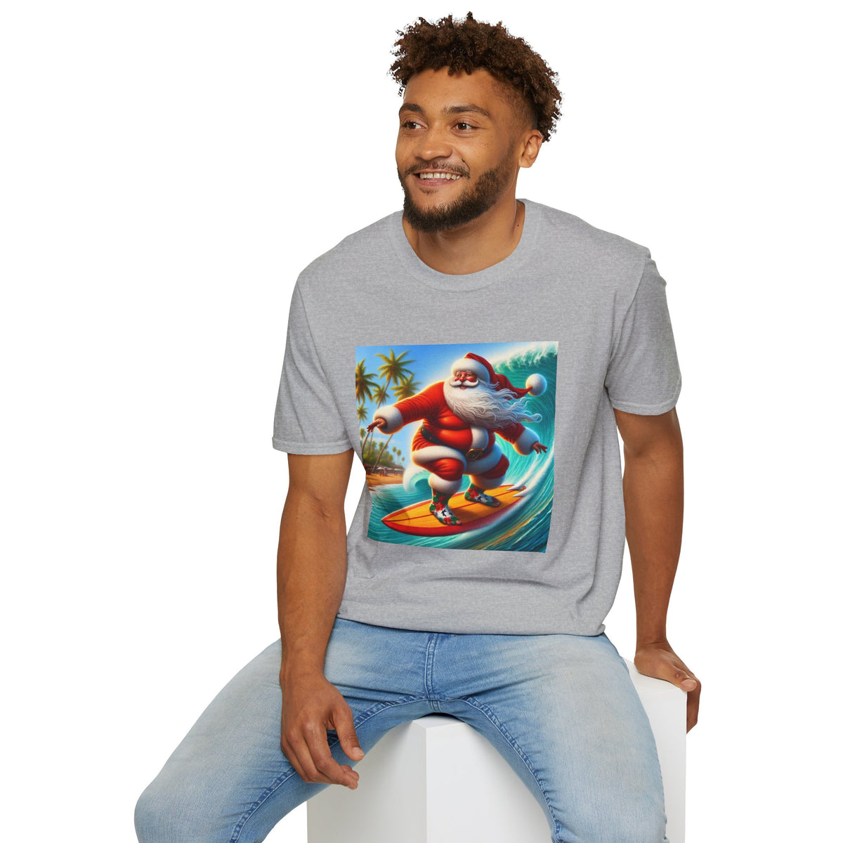 Surfing Santa Christmas T-Shirt