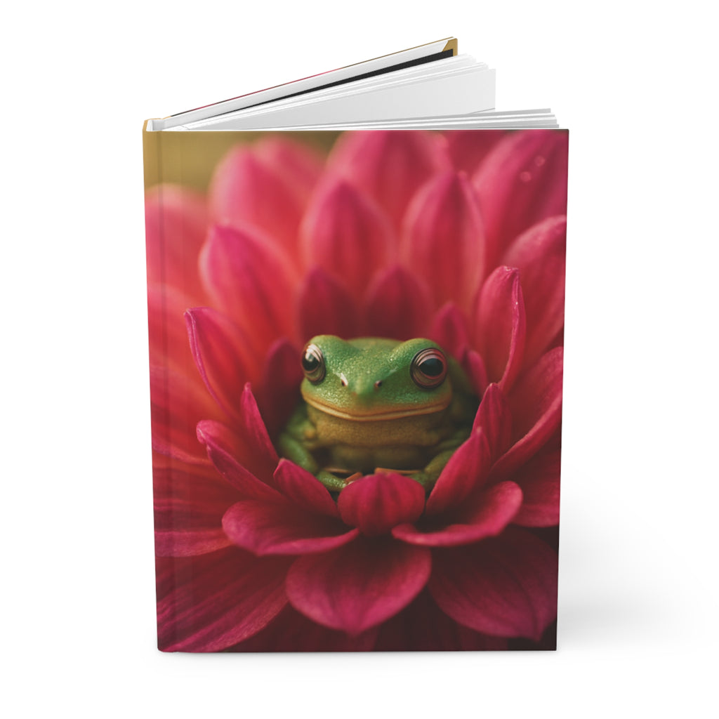 FROG IN A FLOWER Hardcover Journal Matte