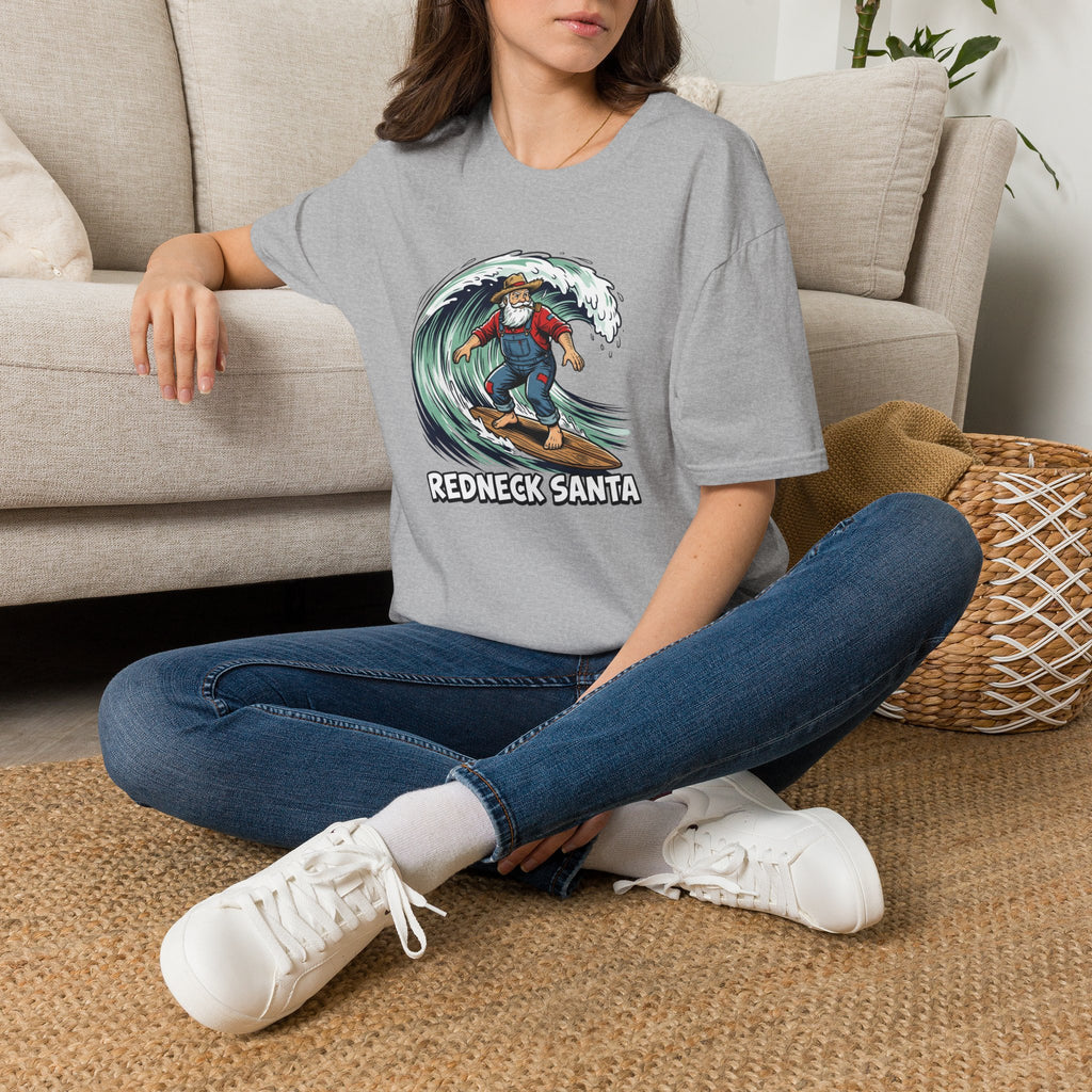Redneck Santa T-Shirt — Surfing Santa Holiday Graphic Tee