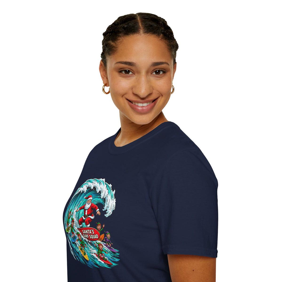 Santa’s Surf Christmas T-Shirt – Tropical Holiday Gift