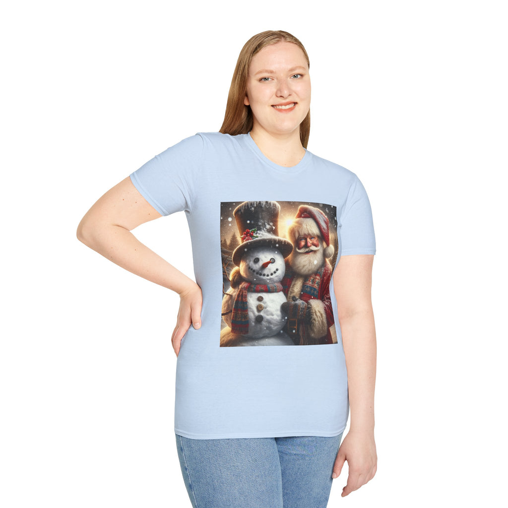 Christmas Santa & Snowman T-Shirt