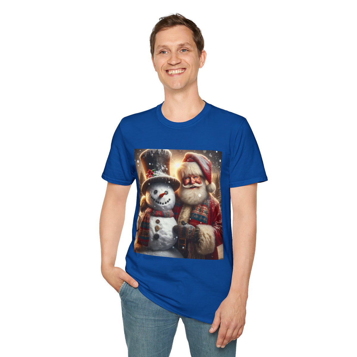 Christmas Santa & Snowman T-Shirt
