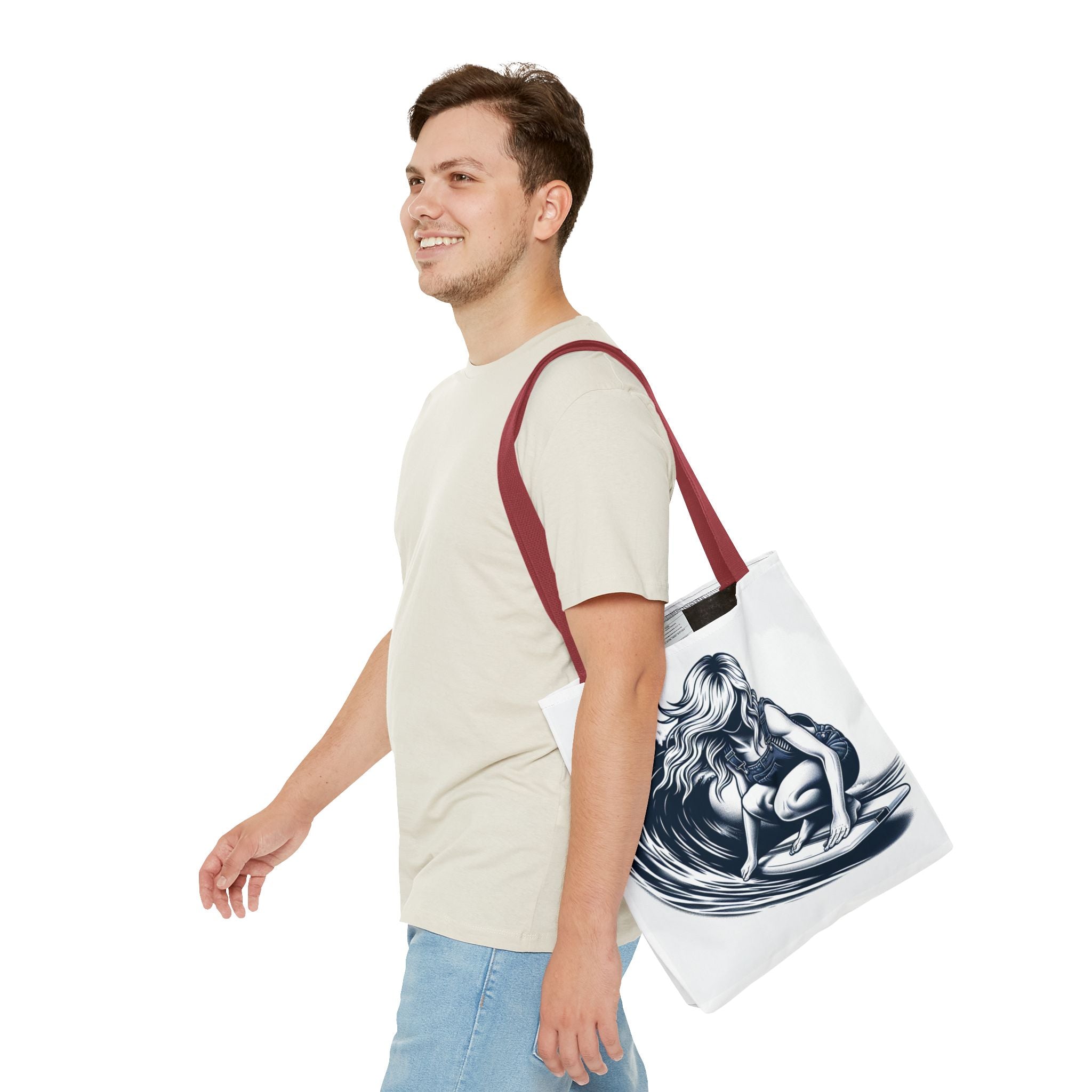 Female Surfer Tote Bag (AOP)