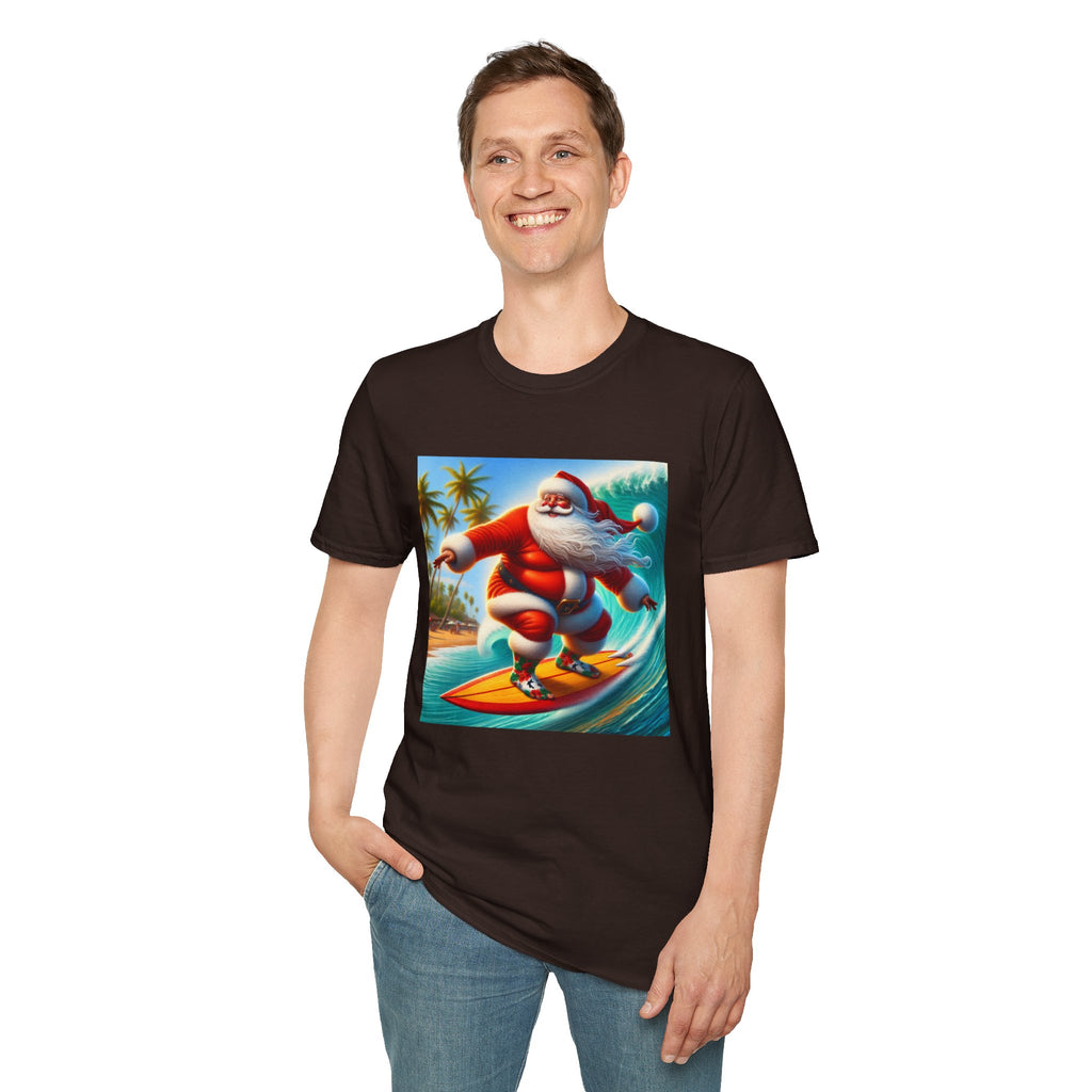 Surfing Santa Christmas T-Shirt