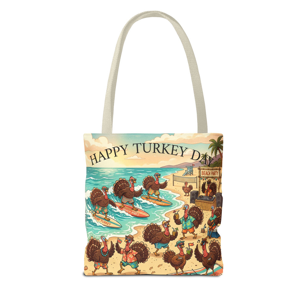 Turkeys Beach Tote Bag – Funny Thanksgiving Summer Beach Tote