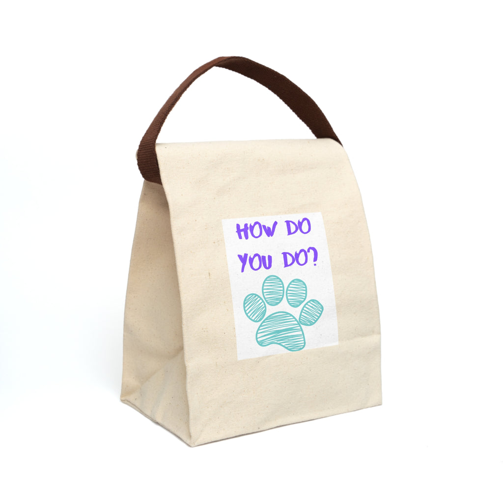 HOW DO YOU DO Canvas Lunch Bag With Strap