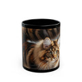 Maine Coon Cat Black Mug (11oz, 15oz)