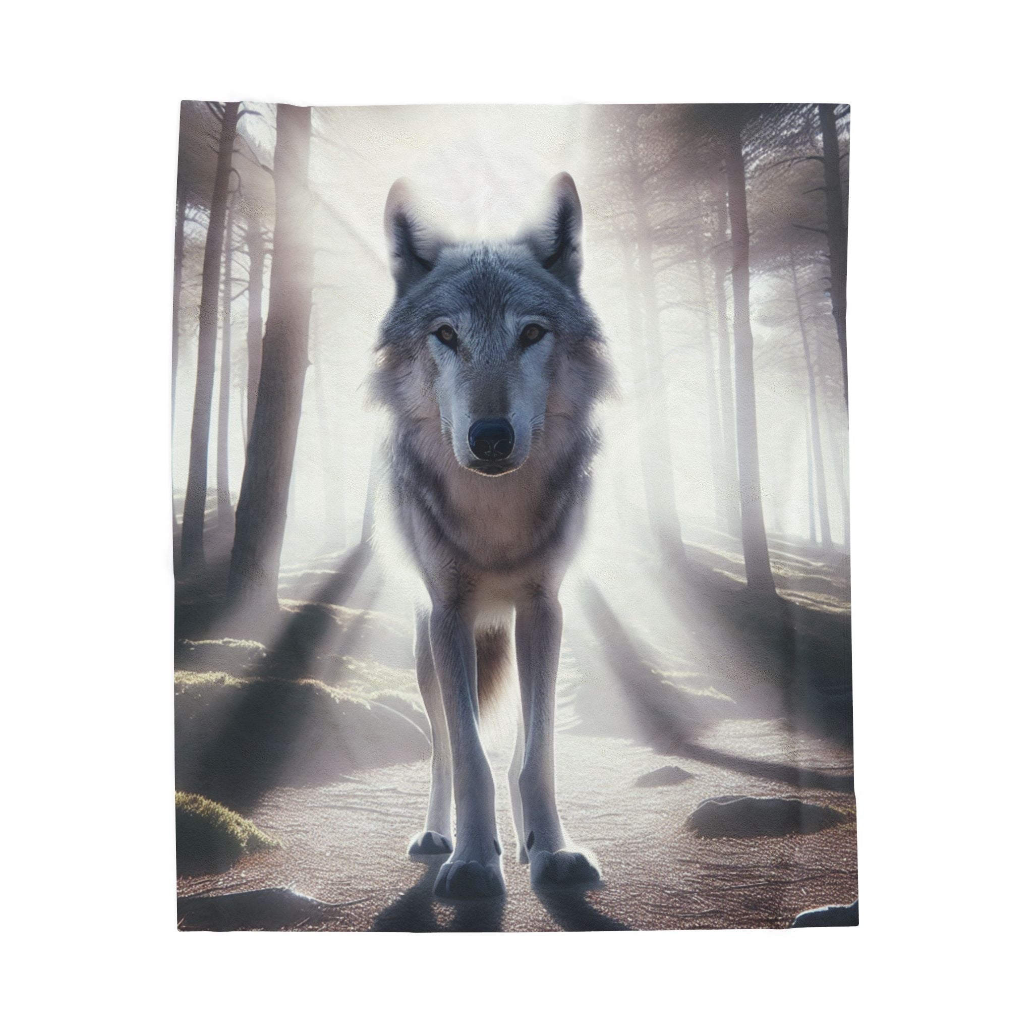 Velveteen Plush Blanket - Wolf