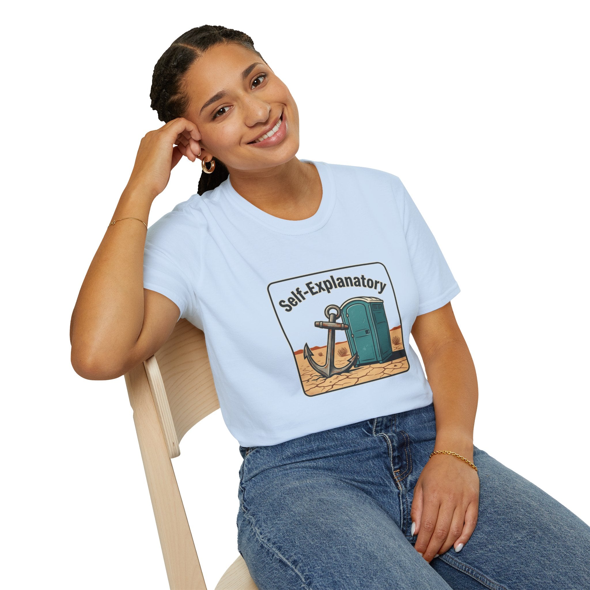 Self-Explanatory Anchor Outhouse Funny Unisex T-Shirt