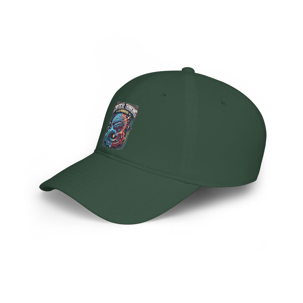 Dragon Skull Baseball Cap - 'Critical Thinking' Graphic Low Profile Hat