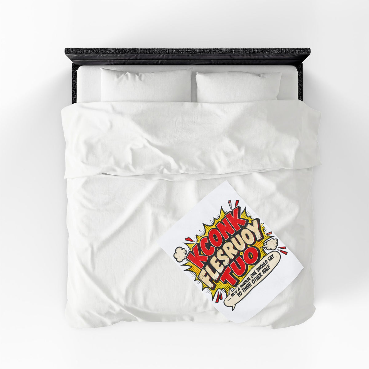 KCONK FLESRUOY TUO Funny Couples Velveteen Plush Blanket