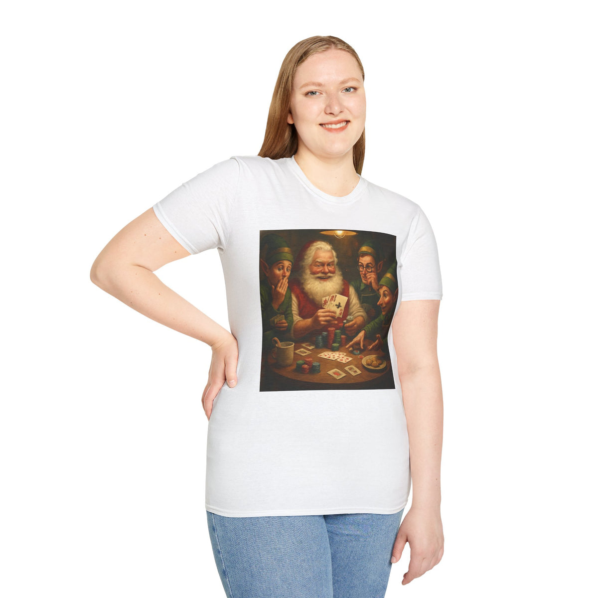 Santa Poker Night Christmas T-Shirt