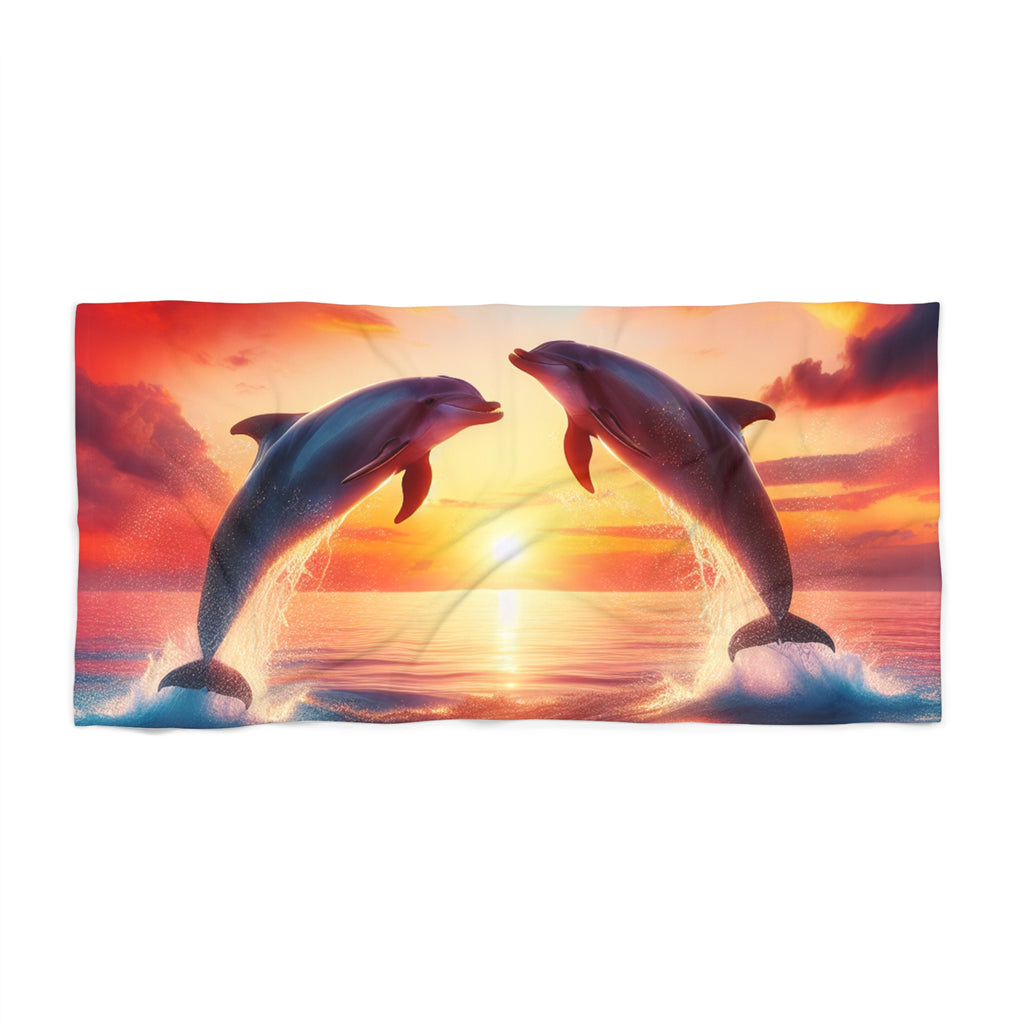 Double Dolphins Beach Towel