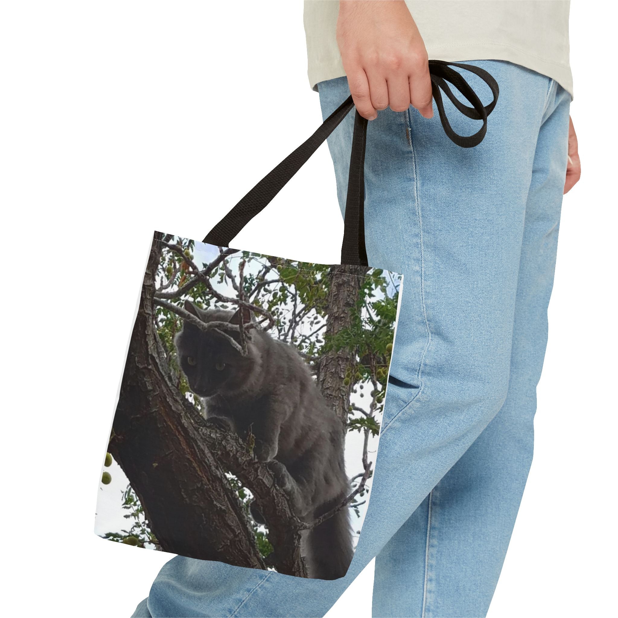 Kitty in a Tree Tote Bag