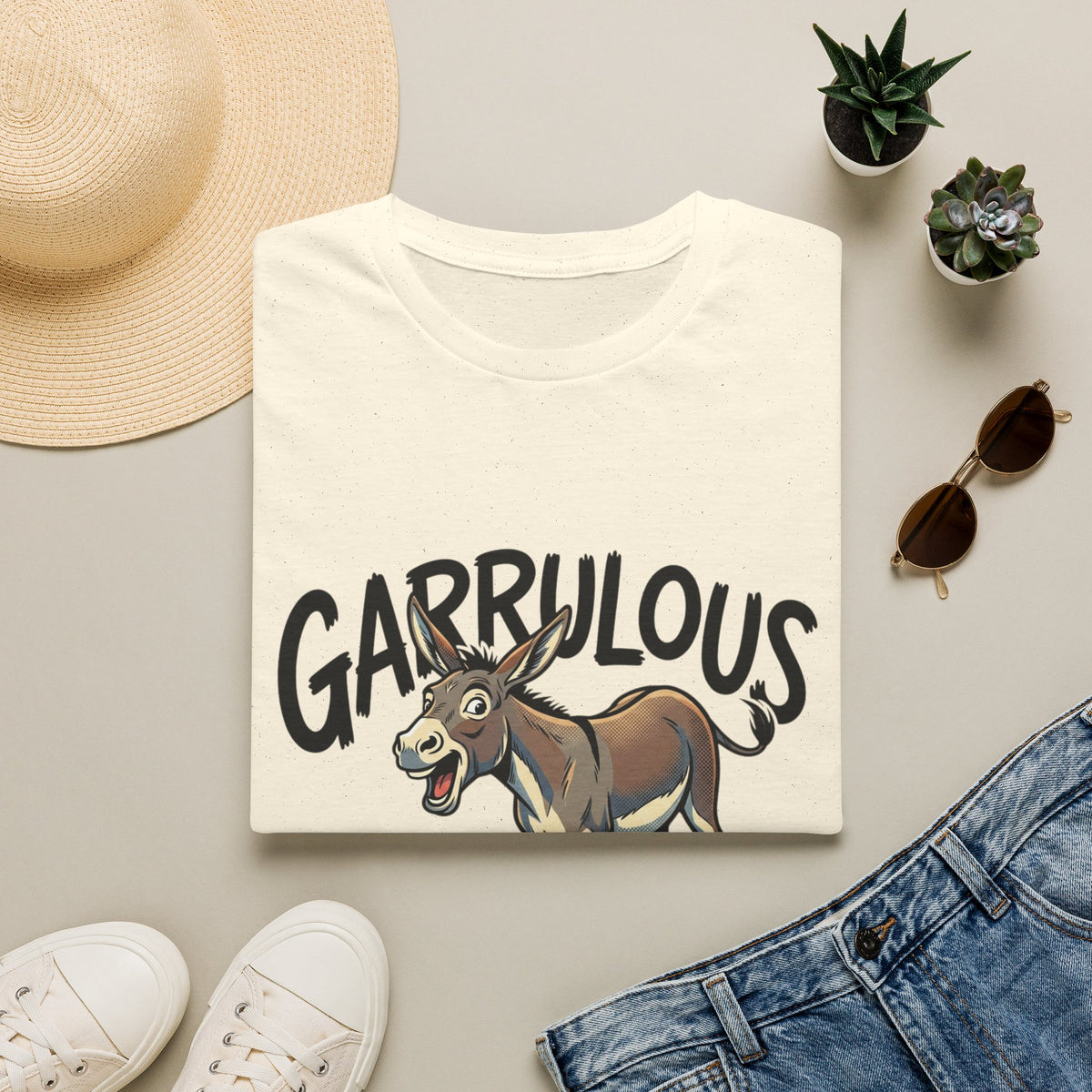 Garrulous Donkey Funny Animal T-Shirt