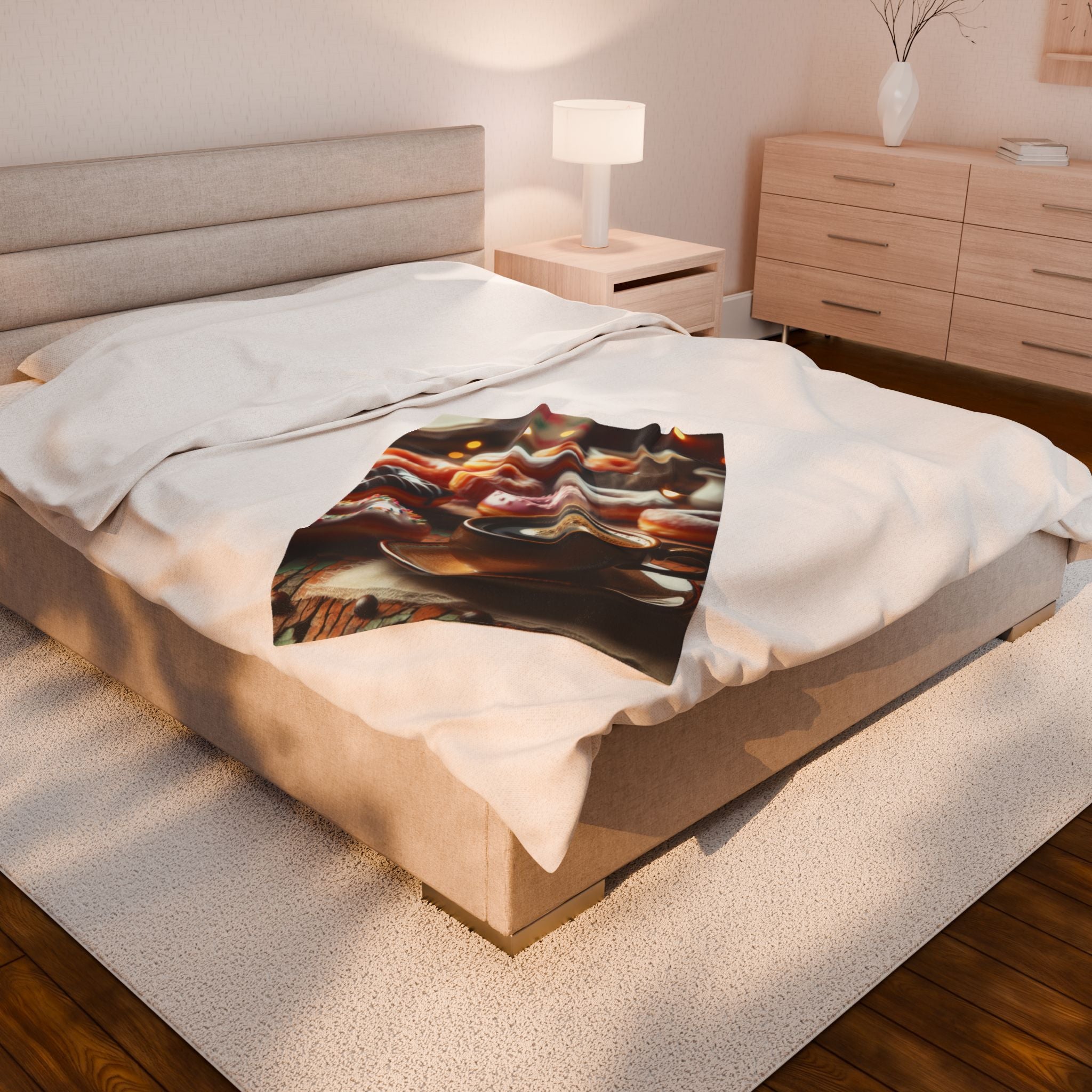 Velveteen Plush Blanket - Donut Design