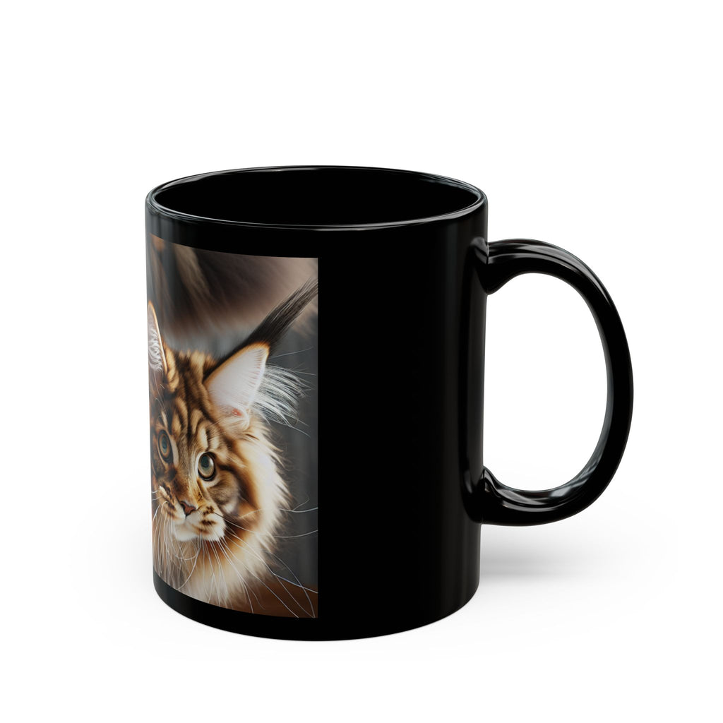 Maine Coon Cat Black Mug (11oz, 15oz)
