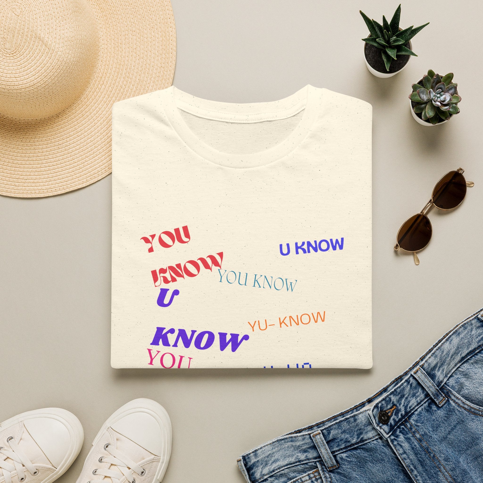 You Know All-Over Text Unisex Softstyle T-Shirt