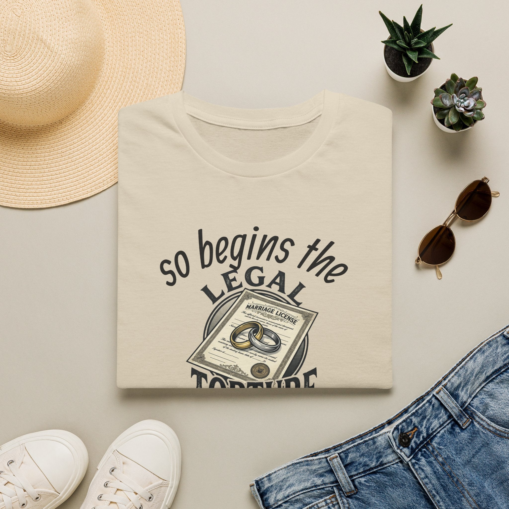 Funny Legal Torture T-Shirt — “And Never Enough Legal Torture Have Same Results” Novelty Tee