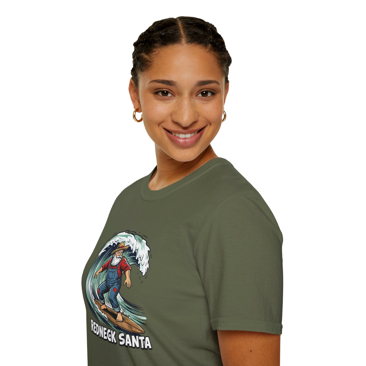 Redneck Santa T-Shirt — Surfing Santa Holiday Graphic Tee