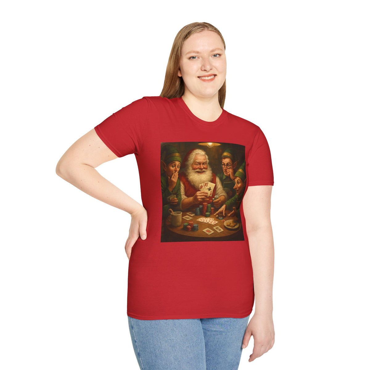 Santa Poker Night Christmas T-Shirt