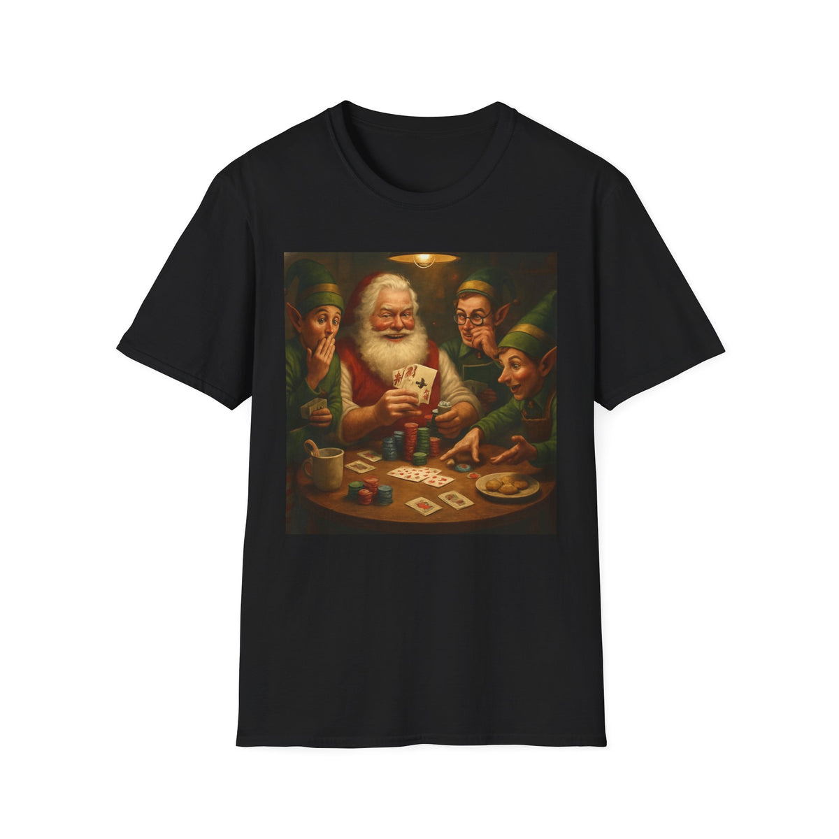 Santa Poker Night Christmas T-Shirt
