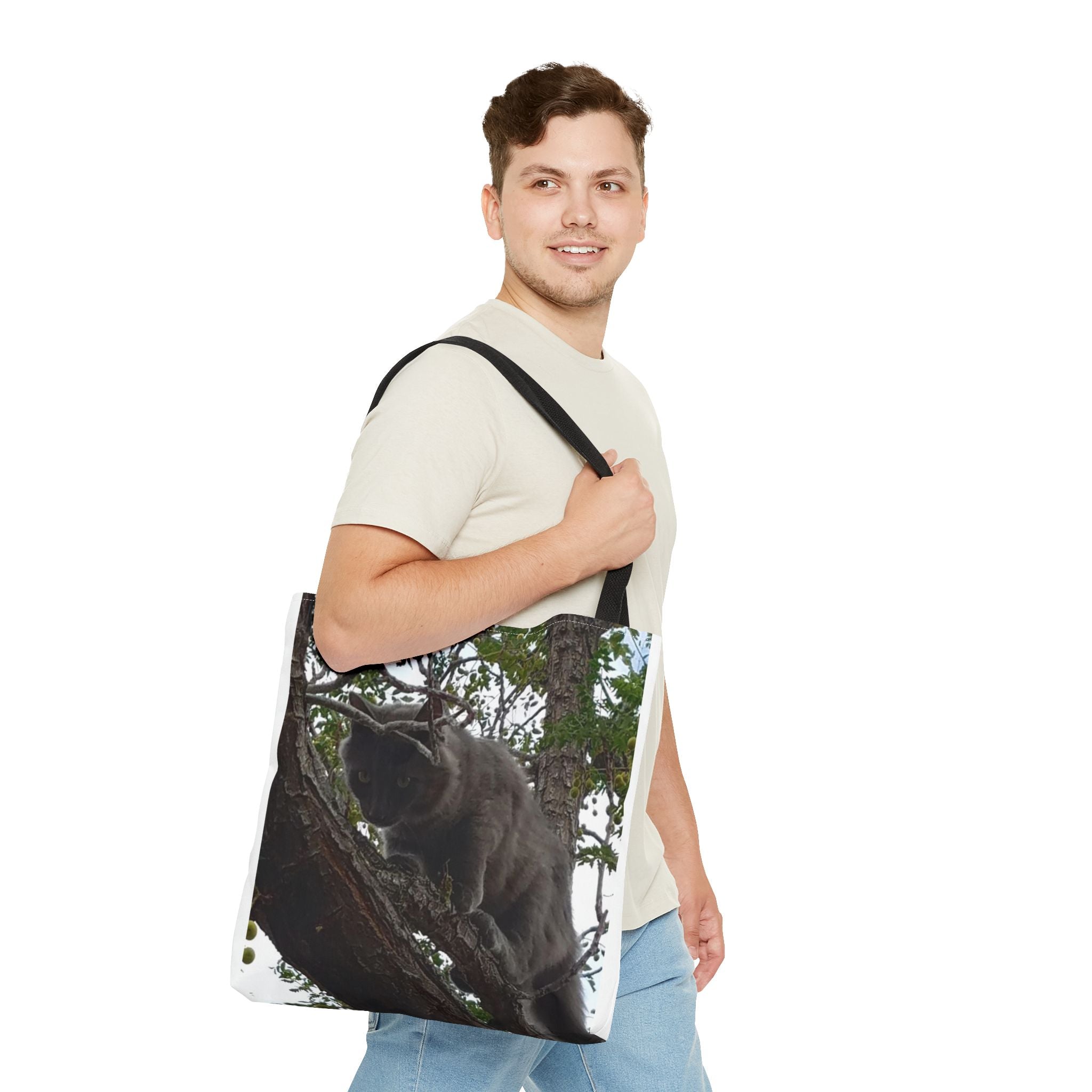 Kitty in a Tree Tote Bag