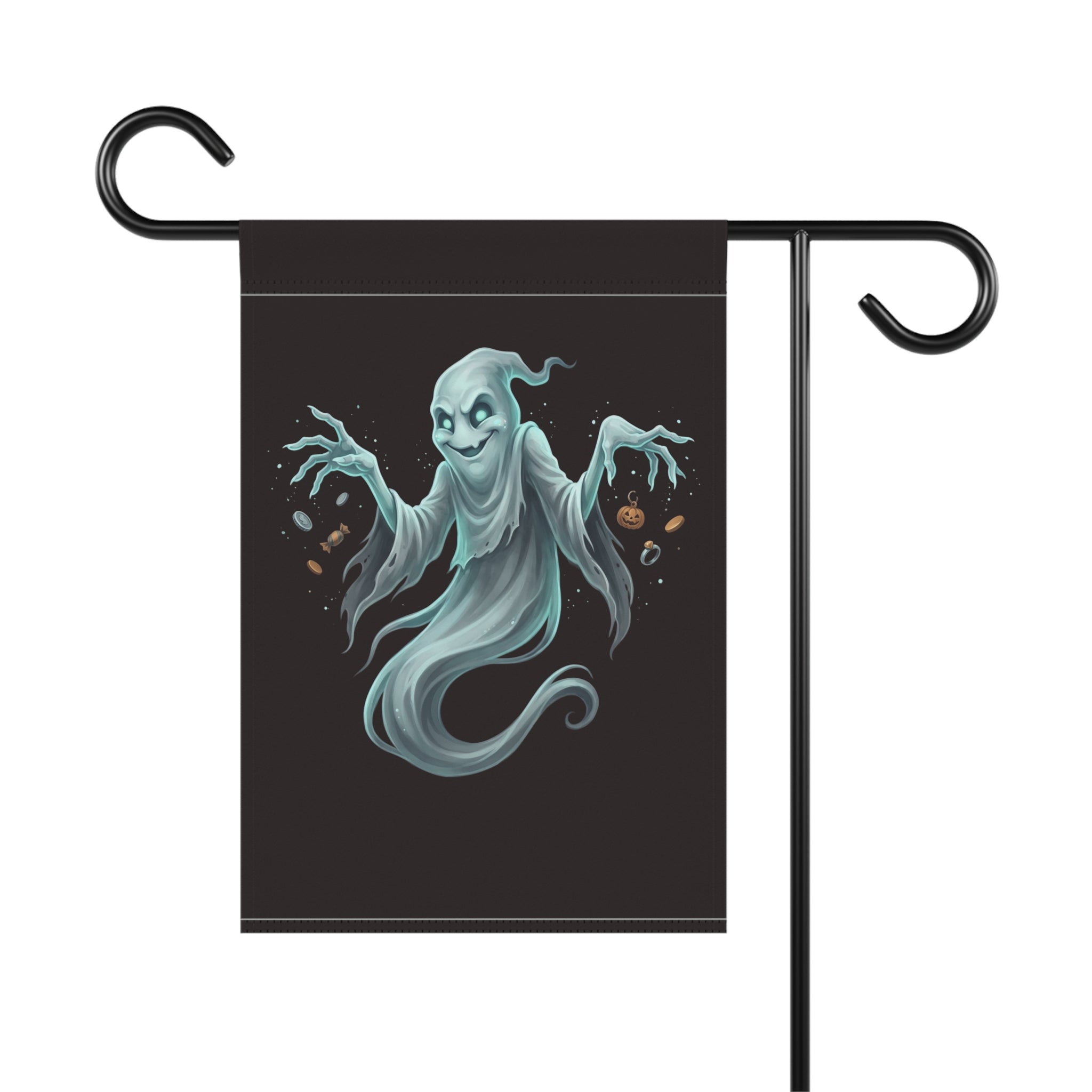 Hooded Ghost Treasure Halloween Garden & House Banner