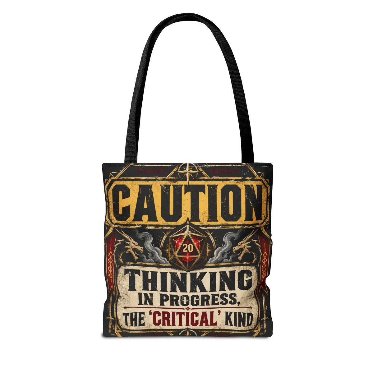 Caution Thinking in Progress Critical Kind Tote Bag