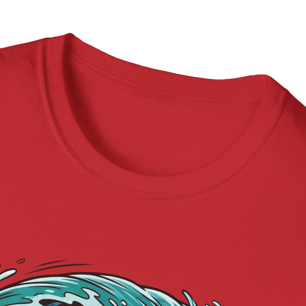 Surfing Santa T-Shirt — Christmas Beach Holiday Tee