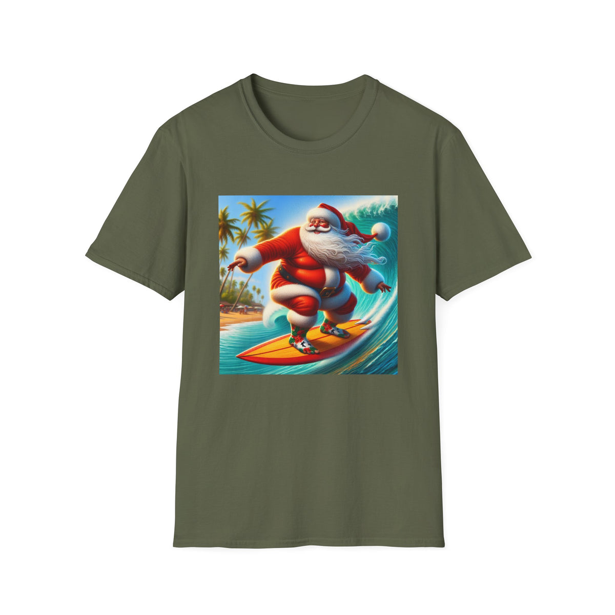 Surfing Santa Christmas T-Shirt