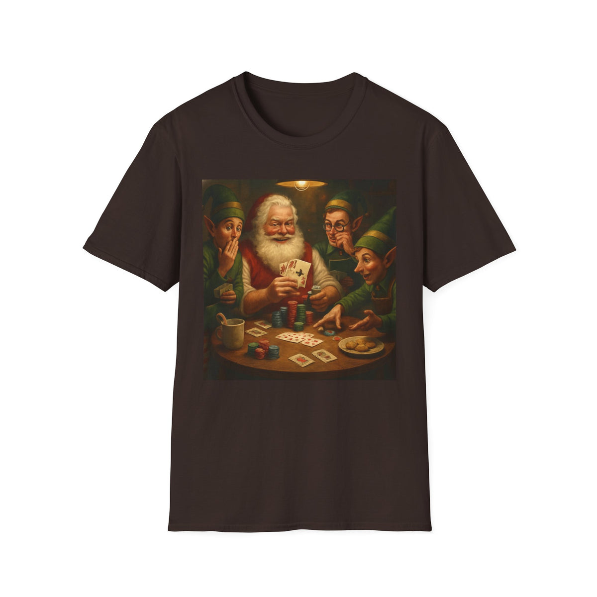 Santa Poker Night Christmas T-Shirt