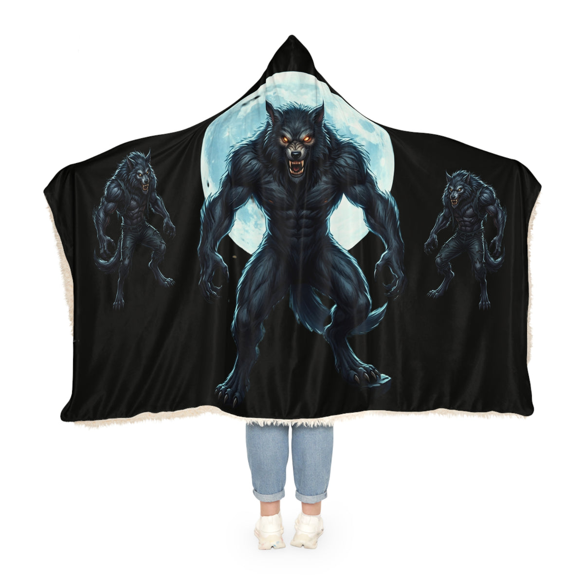 Werewolf Hooded Blanket — Moonlit Howl Snuggle Blanket