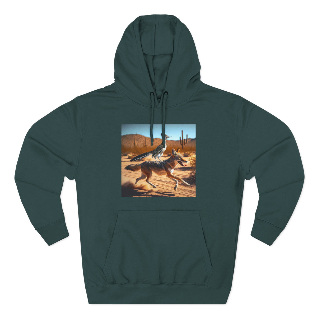 Coyote Desert Landscape Graphic Hoodie